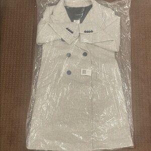 Club Monaco Light Gray Pea Coat Super Soft Size Small